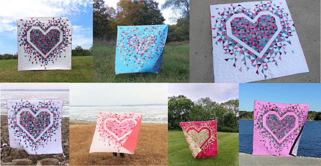 Exploding Heart quilts