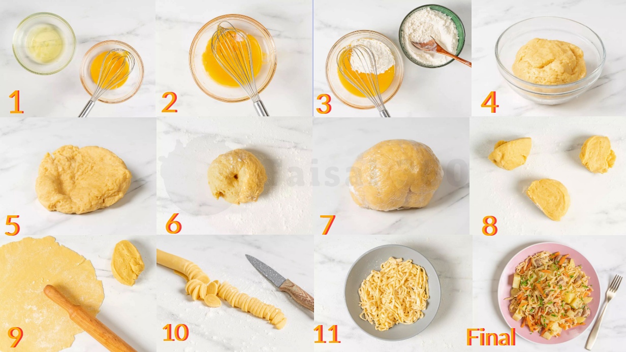 How to make Homemade egg noodles
