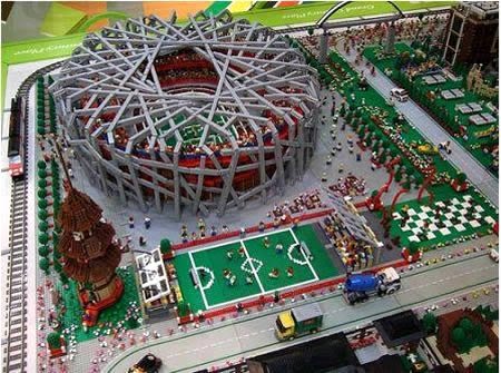 The Bird Nest Stadium in LEGO