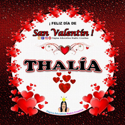 Feliz Día de San Valentín - Nombre Thalía