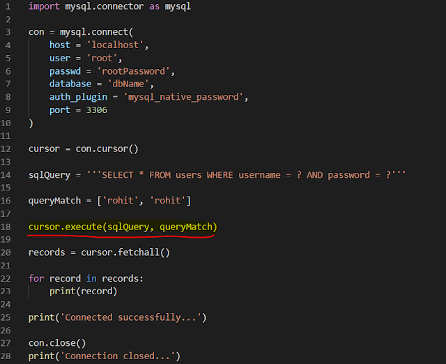 Not all parameters were used in the SQL statement (mysql.connector.errors.ProgrammingError with Python)