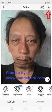 cara edit foto tua dengan face app