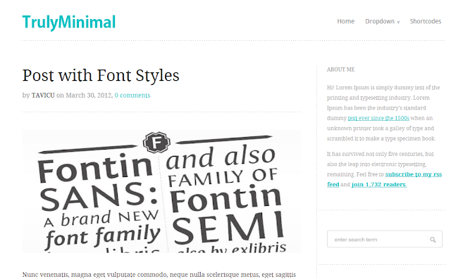 Minimal WordPress Theme