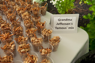 Megan and Colin served a snack mix created by Grandmother Jefferson at their wedding