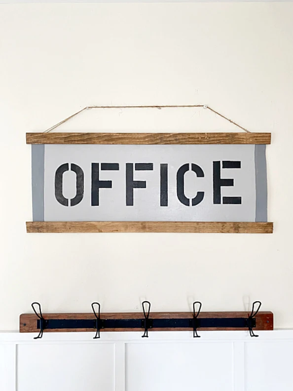 office sign and hook rack