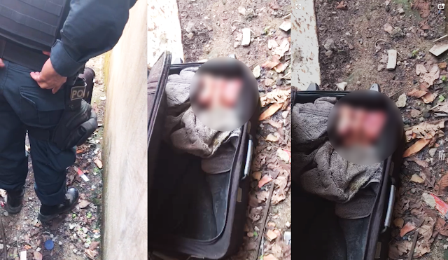 [Vídeo Forte] Pedreiro encontra criança recém-nascida dentro de mala em Alenquer, no Pará 