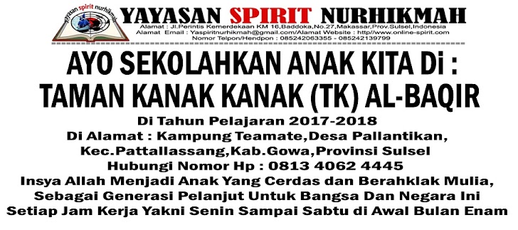 Ayo Sekolahkan Anak Kita di TK AL – BAQIR di Tahun Ajaran 2017-2018