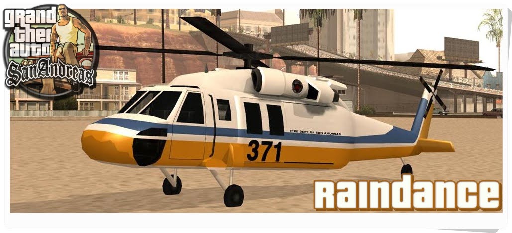 Helikopter Raindance: Stats & Lokasinya di GTA San Andreas