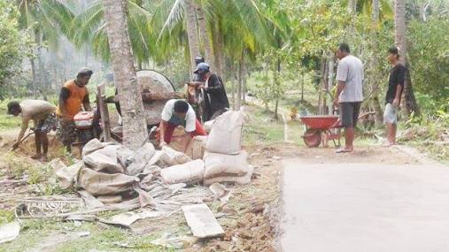 Warga Desa Kembang Ragi Gotong Royong, Bangun Jalan Di Dusun Lajongko