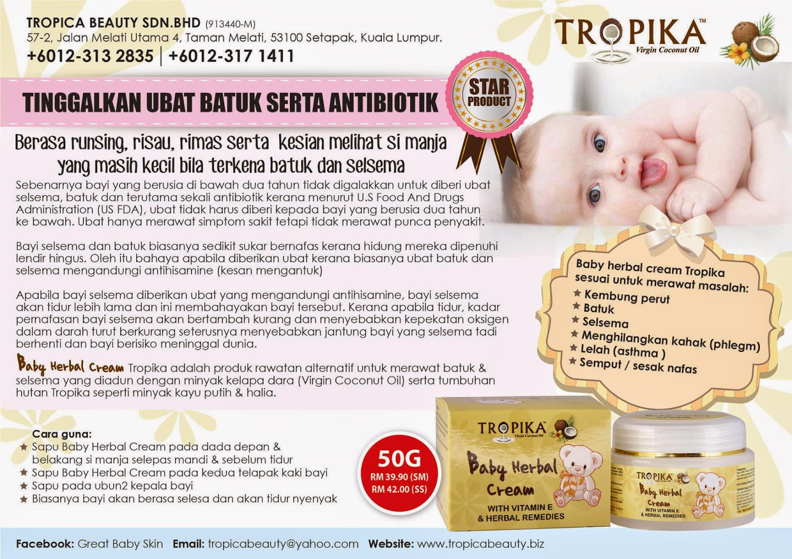 TROPIKAL BABY HERBAL PRODUCT HARGA MURAH BORONG ORIGINAL+ 