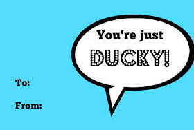 Blue Just Ducky printable Valentines from 504 Main