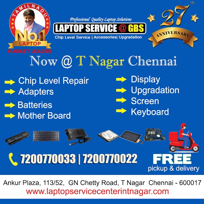 Laptop Repair Service Center in T Nagar Chennai