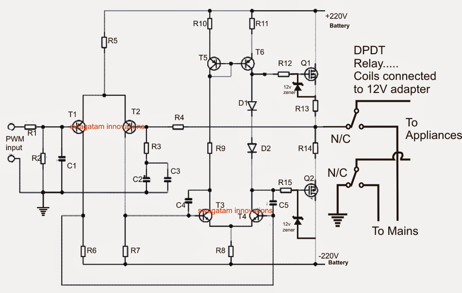 Ups Circuit Diagrams - Parts List For The Above 1000 Watt Ups Circuit - Ups Circuit Diagrams