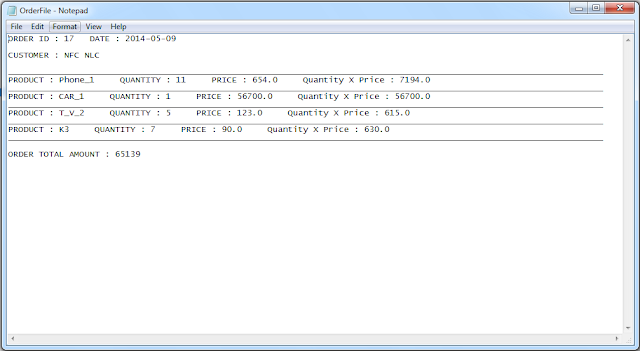 java inventory system - print order