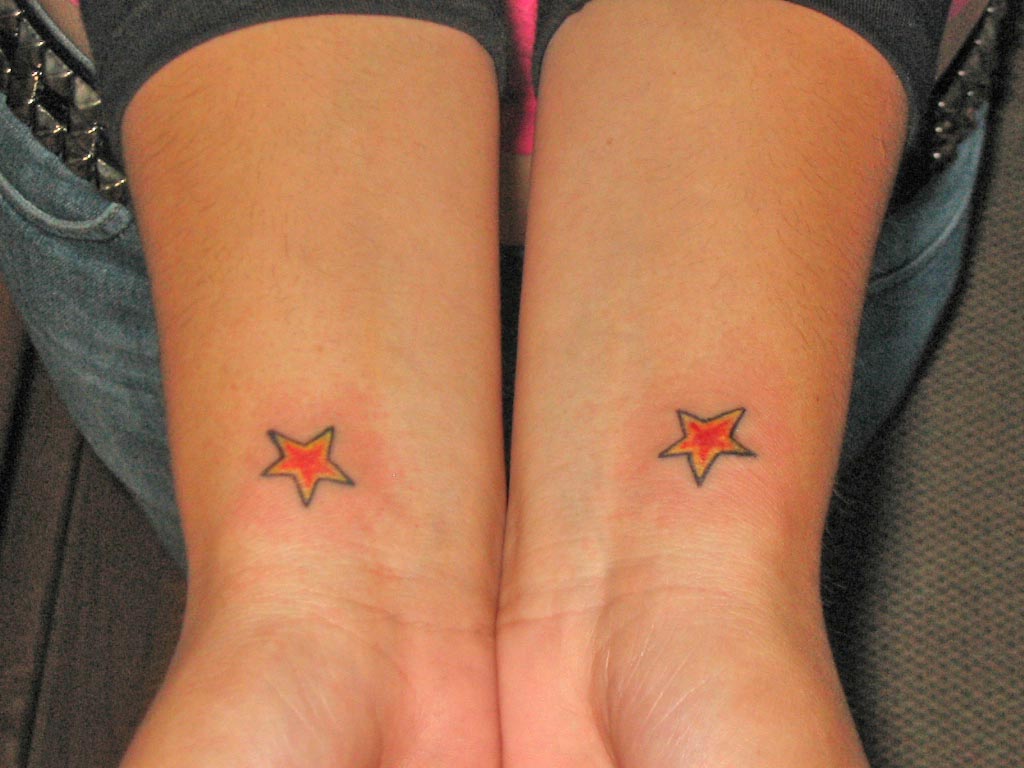 Small Star Tattoos On Wrist for Women