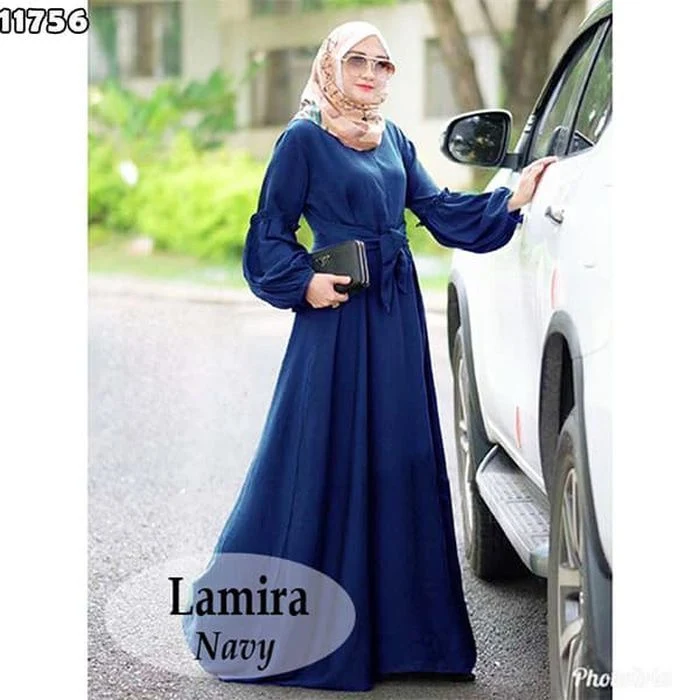 Model Baju Gamis Terbaru Balotelli Polos Lamira Gamisalya Com - Model baju gamis polos