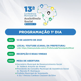 Teresópolis realiza Conferência virtual de Assistência Social nos dias 12 e 13 de agosto