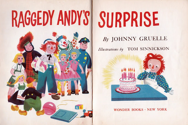 Children's Books, Illustration, Mid Century Modern, My Retro Reads, Vintage, Picture Books, Johnny Gruelle, Tom Sinnickson, Raggedy Ann, Raggedy Andy, Dolls, 