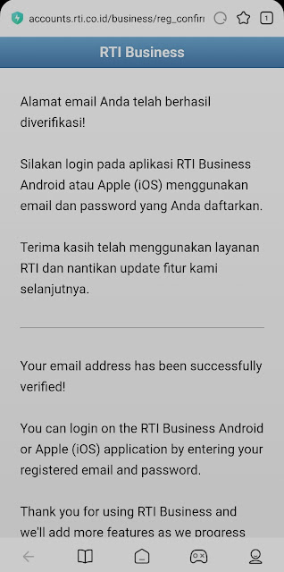 Apa itu RTI business dan bagaimana cara instal serta membuat akunnya di android