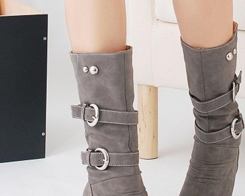Sepatu model korea untuk pria wanita terbaru wedges boots 