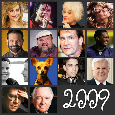 Celebrity Death Photos on The Novelista Barista  2009  Bad Year For Celebrity Deaths