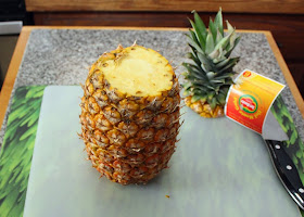 Pineapple - slice the top off.