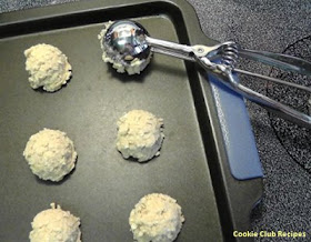 cookie dough on baking sheet