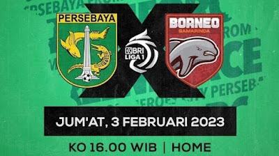 Laga Persebaya vs Borneo FC