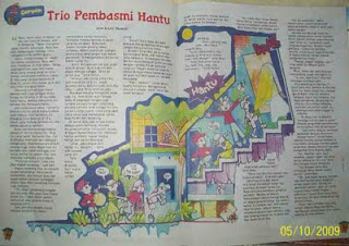 Alhamdulillah senangnyacerpen anak karyaku dimuat lagi di majalah 