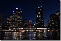 Views from evening ferry ride from Darling Harbour (Pyrmont) to Circular Quay