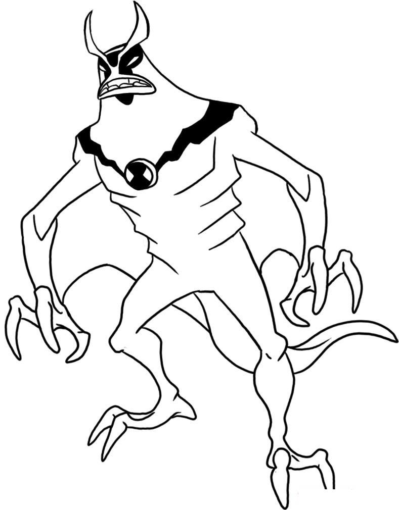 Ben 10 Alien Coloring Pages