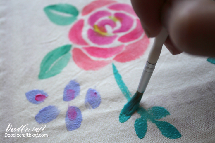 Watercolor Floral Painted Tote Bag DIY