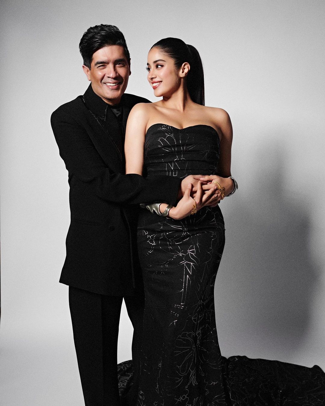 Janhvi Kapoor off shoulder black dress