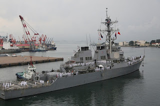 US warships collide with Japanese vessels