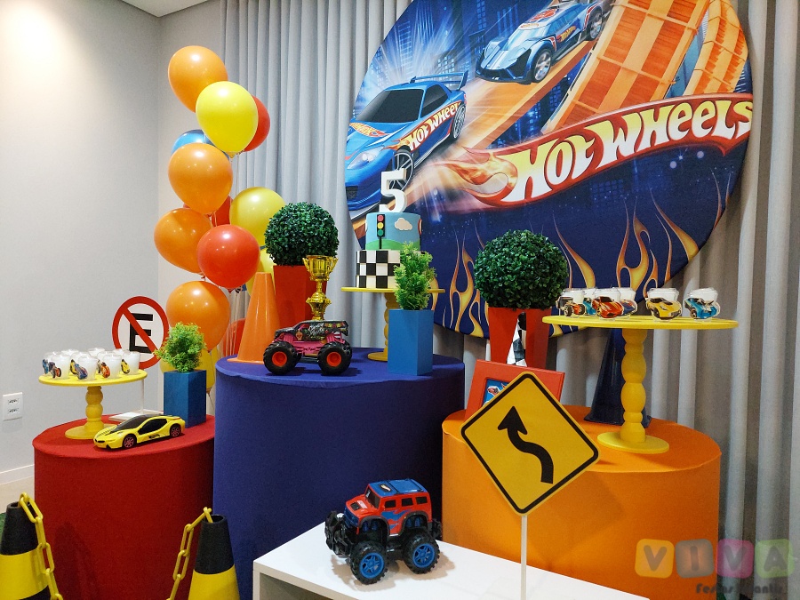 Ideias Decoração de Festa - HotWheels