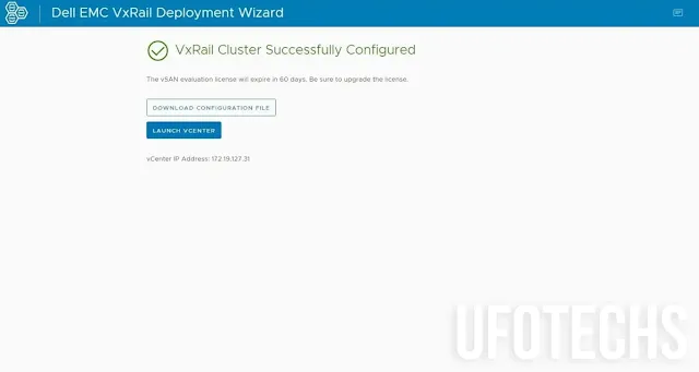 VxRail Successfully Configured - UFOtechs
