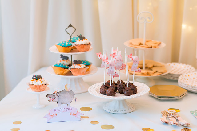 pastel jungle party, birthday candy bar, chocolate cake pops, animal cookies, animal cupcakes