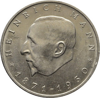 German Coins GDR 20 Mark, Heinrich Mann