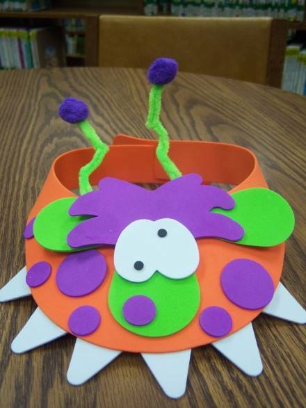 Ide membuat topi berbentuk monster dari kertas untuk anak-anak