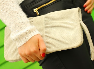 Kookai Snakeskin Clutch