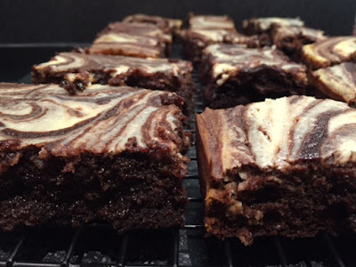 Cheesecake Swirl Brownies cooling