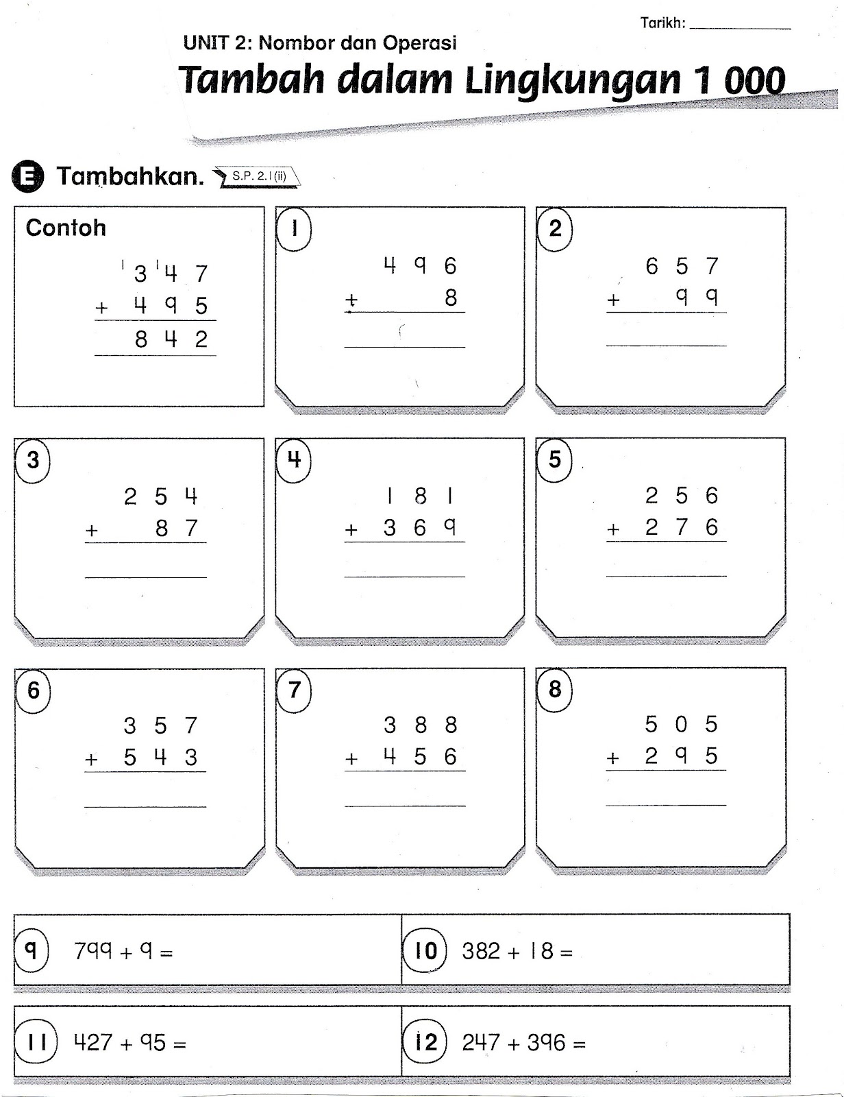 Tambah Dalam Lingkungan 10 000  DUNIA MATEMATIK