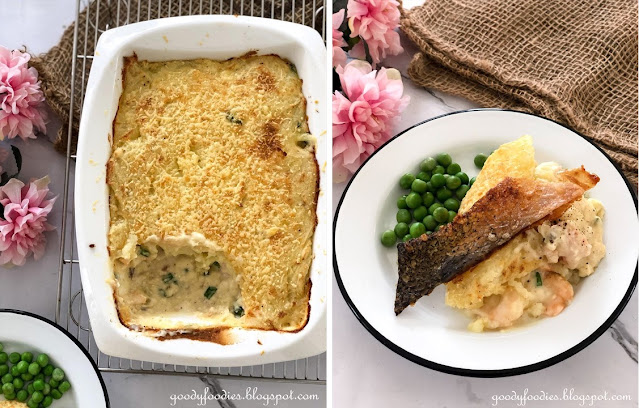 Easy fish pie recipe with cheesy crust