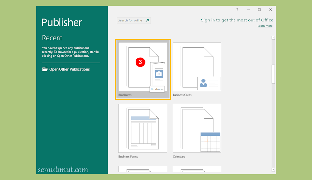 cara membuat brosur di ms publisher