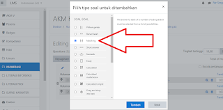 soal akm menjodohkan lms moodle