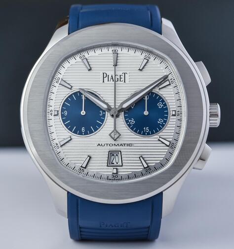 Replica Piaget Polo Blue Panda Automatic Chronograph 42mm G0A46013 Watches Review 2