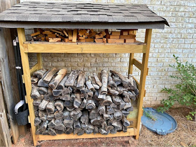 Firewood Rack with Roof