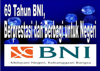 Memasuki usianya yang ke-69, BNI terus mengukir berbagai prestasi dan terus berbagi untuk negeri Indonesia tercinta.