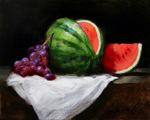 Watermelon and Grapes