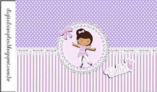 Ballerina in Purple: Free Printable Candy Bar Labels.